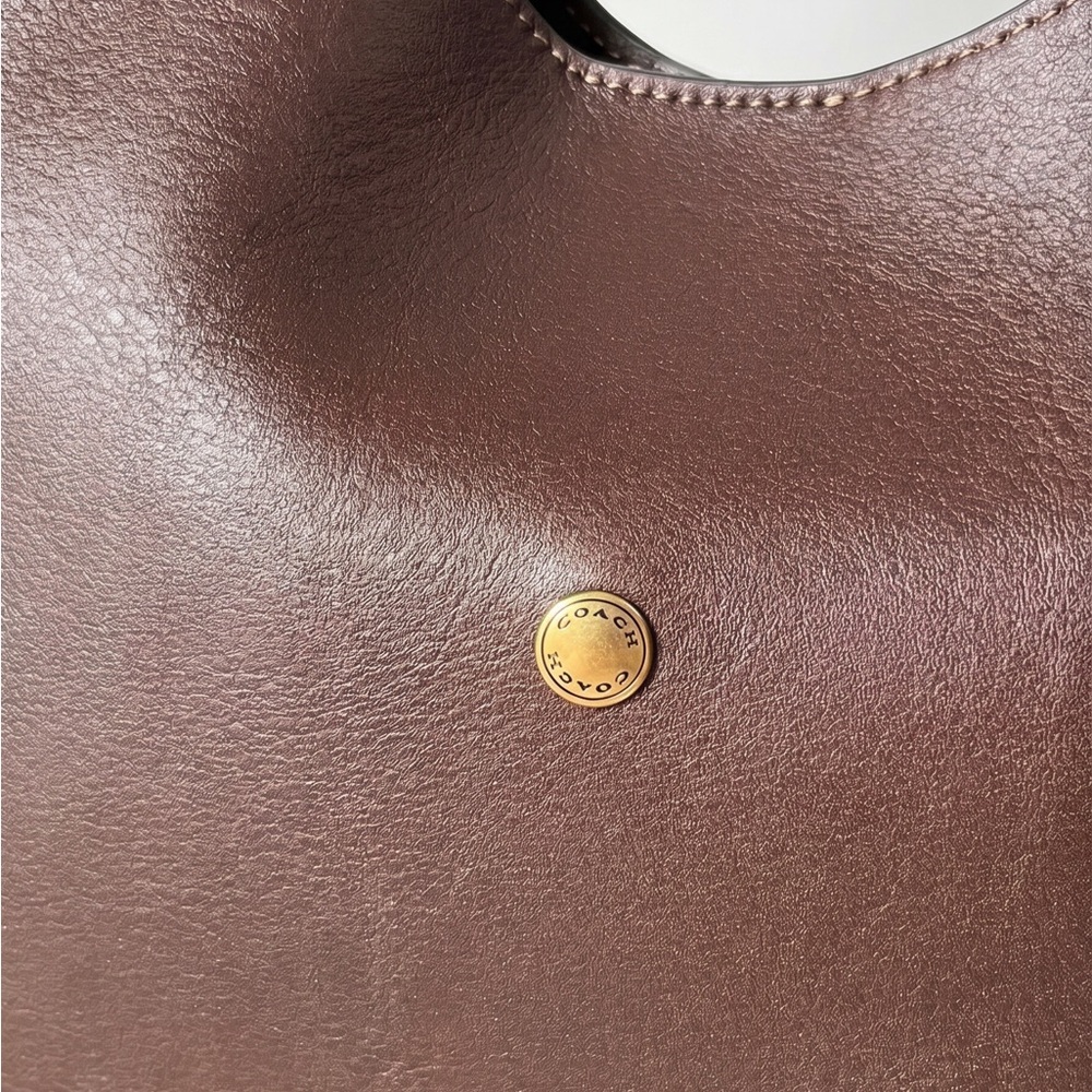New Coach Brooklyn 28 Hobo Bag Natural Grain Leather - Picture 7 of 7